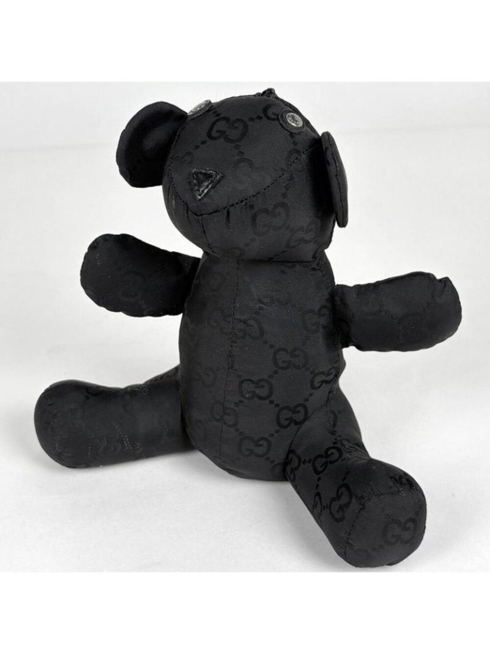 Gucci GG Pattern Eco Teddy Bear Tote Nylon Black - Picture 8 of 9